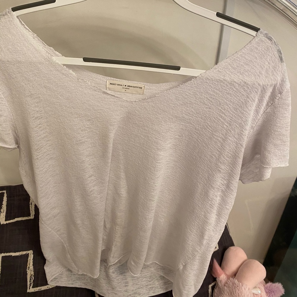COPY - Urban outfitters V neck white T shirt